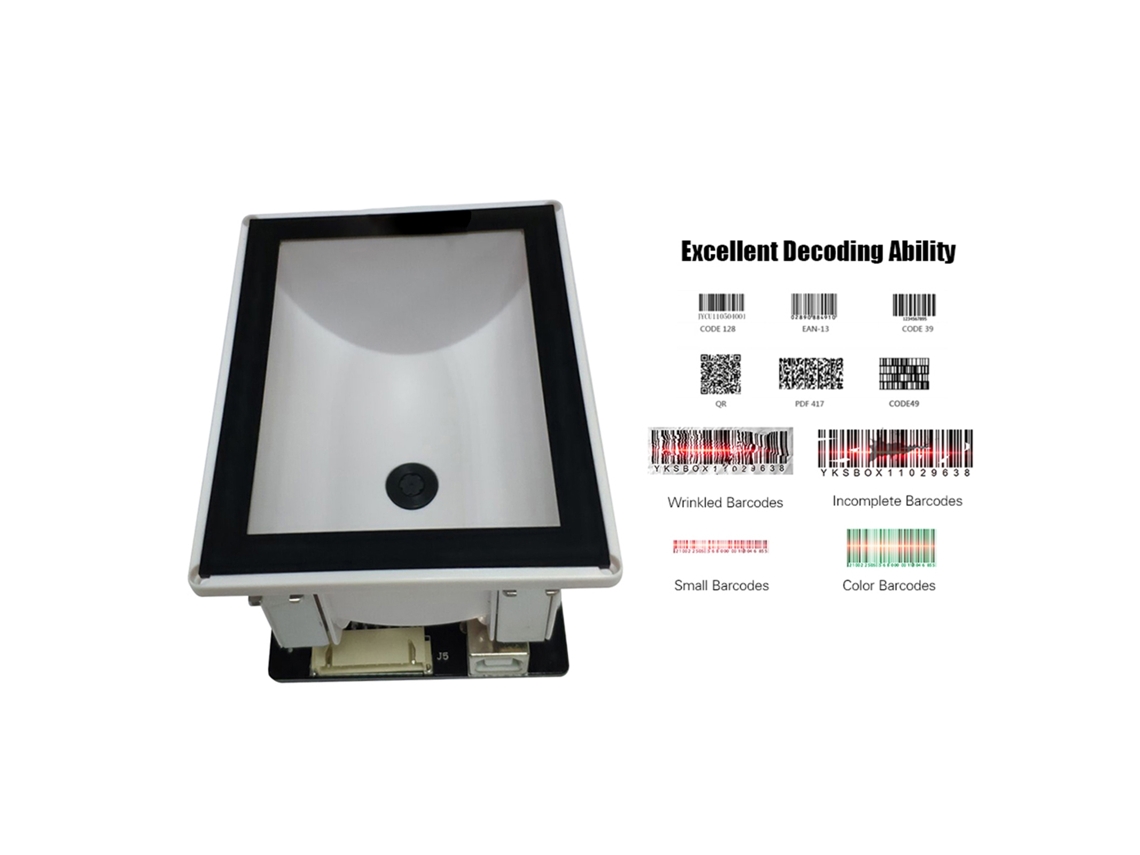 Módulo Scanner Embutido 1d/2d Qr com Usb Sensor Coms 960x680 para Autoatendimento