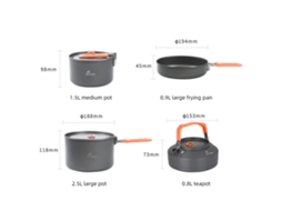 Kit de Panelas de Camping com Panelas e Panelas