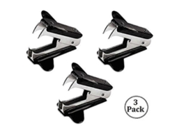 Removedores de grampos extra longos Slowmoose com garras de aço, pacote com 3, pretos