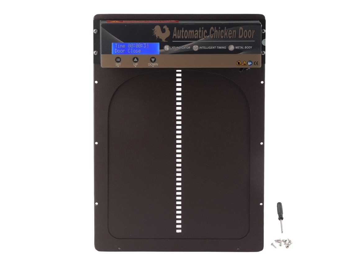 Porta Automática com timer, display LED, liga de alumínio, bateria S/MARCA