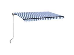 Retractable Awning, Retractable Awnings Vidaxl Azul Alumínio (450 X 350 Cm)