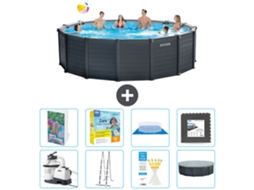 Intex Piscina Graphite Panel Redonda - 478x124 Cm - 9-peças S607
