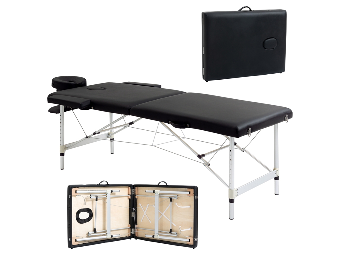 Lettino Massaggio Pieghevole Professionale.lettino Para Massaggio Com Altezza Regolabile E Borsa Di Transporto Para Estetista E Terapista.nero