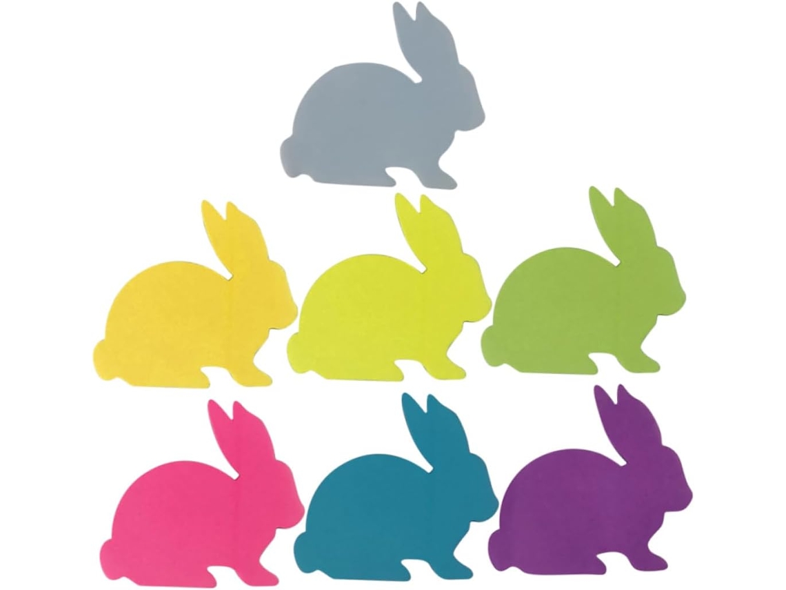 7 Coelhos Desenho Animado Estudante Criança Pastel Primavera Papelaria Sala de Aula Festa Páscoa Kawaii
