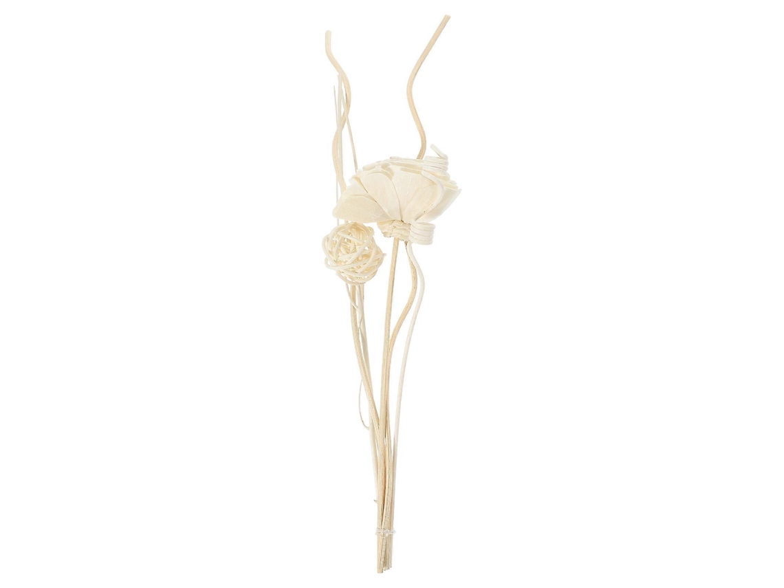 Omni set de Palos Difusores de Aceite Esencial Con Flor Y Decoración para Aromaterapia Reemplazable 29,00x6,00x6,00cm Blanco