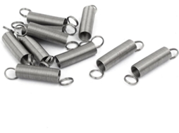 Mola de Tensão e Extensão de 0,6mm X 7mm X 35mm em Aço Inoxidável 304, Prata, 10 Unid CHABERLU