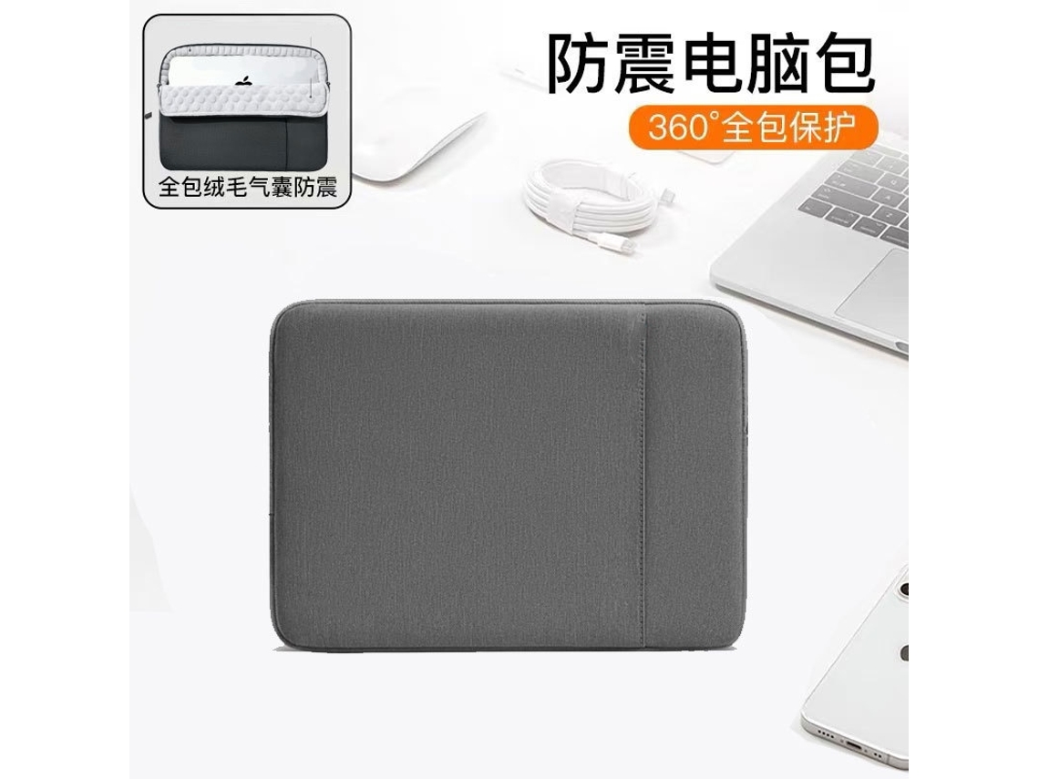 Bolsa Para Portátil Lurelia, Compatível Com Portáteis/tablets Até 14", Cinza, Poliéster, Proteção Antiquedas