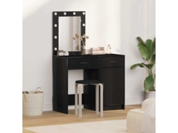 Vidaxl Mesa De Vestir 2 Unid. Preto 50 X 41 X 135 Cm