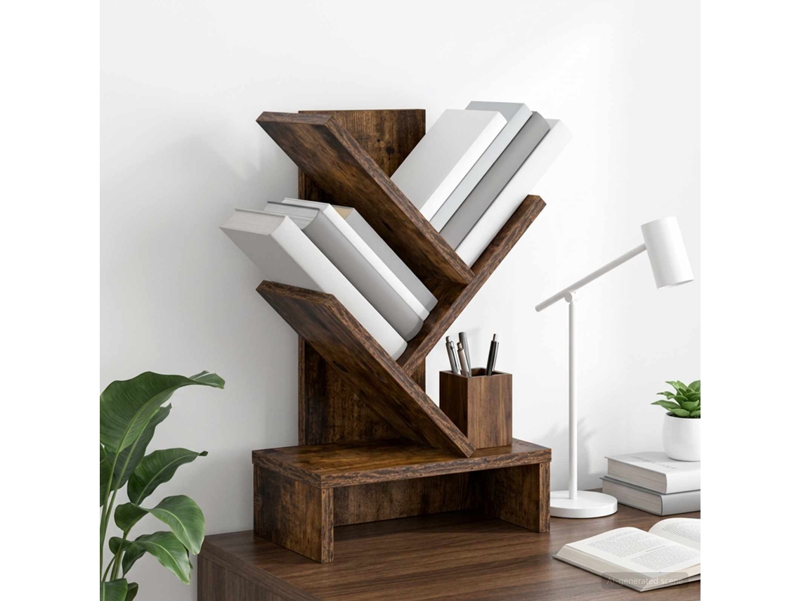 Vidaxl Estante De Livros Em Árvore 3 Níveis 30 X 18 X 48 Cm