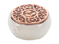 Base De Calefacción De Cerámica Para Tetera Con Veladora Portátil Racked Aislamiento Blanco 14x14x6.5cm