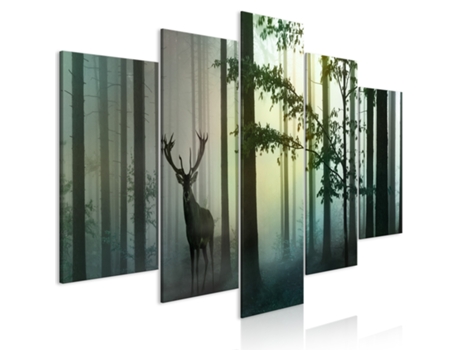 Quadro ARTGEIST Morning (5 Parts) Wide Green (200x100)