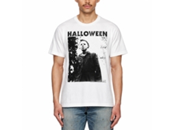 Rockinstone Halloween Watching Big Title White Adult T-shirt Size:xl