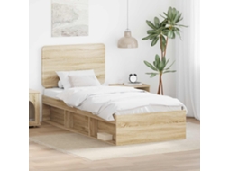 Vidaxl Estrutura Da Cama Com Cabeceira Sonoma 100 X 200 Cm