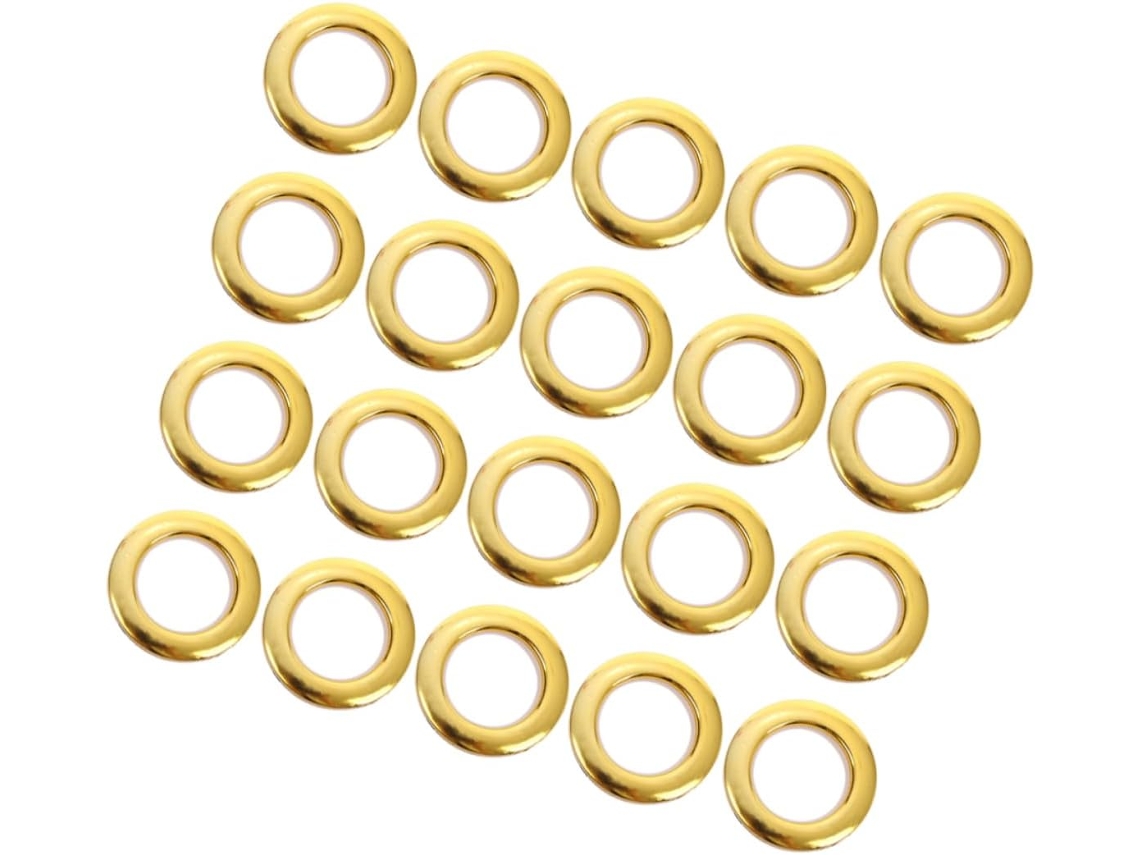 Conjunto De 80 Anéis Cortina Plástico, Acessórios Para Varão Sala Estar E Quarto, Dourado