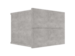Bedside Cabinet, Bedside Cabinets Vidaxl Cinzeto Madeira Processada (n/a)