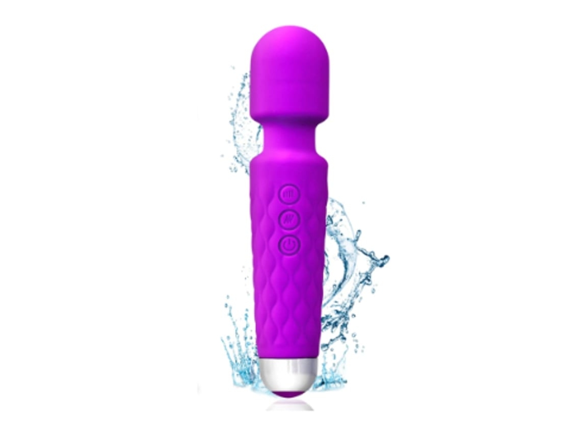 Mini Massageador De Bastão 10 Modos De Vibração Sem Fio Silencioso À Prova Dágua Portátil E Conveniente Roxo Claro Yunzii