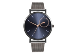 Reloj De Moda Para Parejas Con Correa De Malla Dial Redondo Cuarzo Unisex