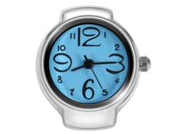 Reloj Anillo De Cuarzo Redondo Para Mujer Y Hombre Moda Azul