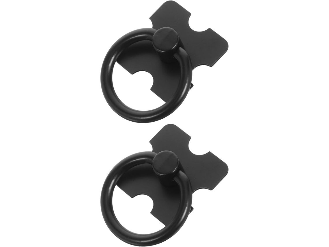 Conjunto De 2 Puxadores De Porta De Armário Em Liga De Zinco Preta, Design Criativo E