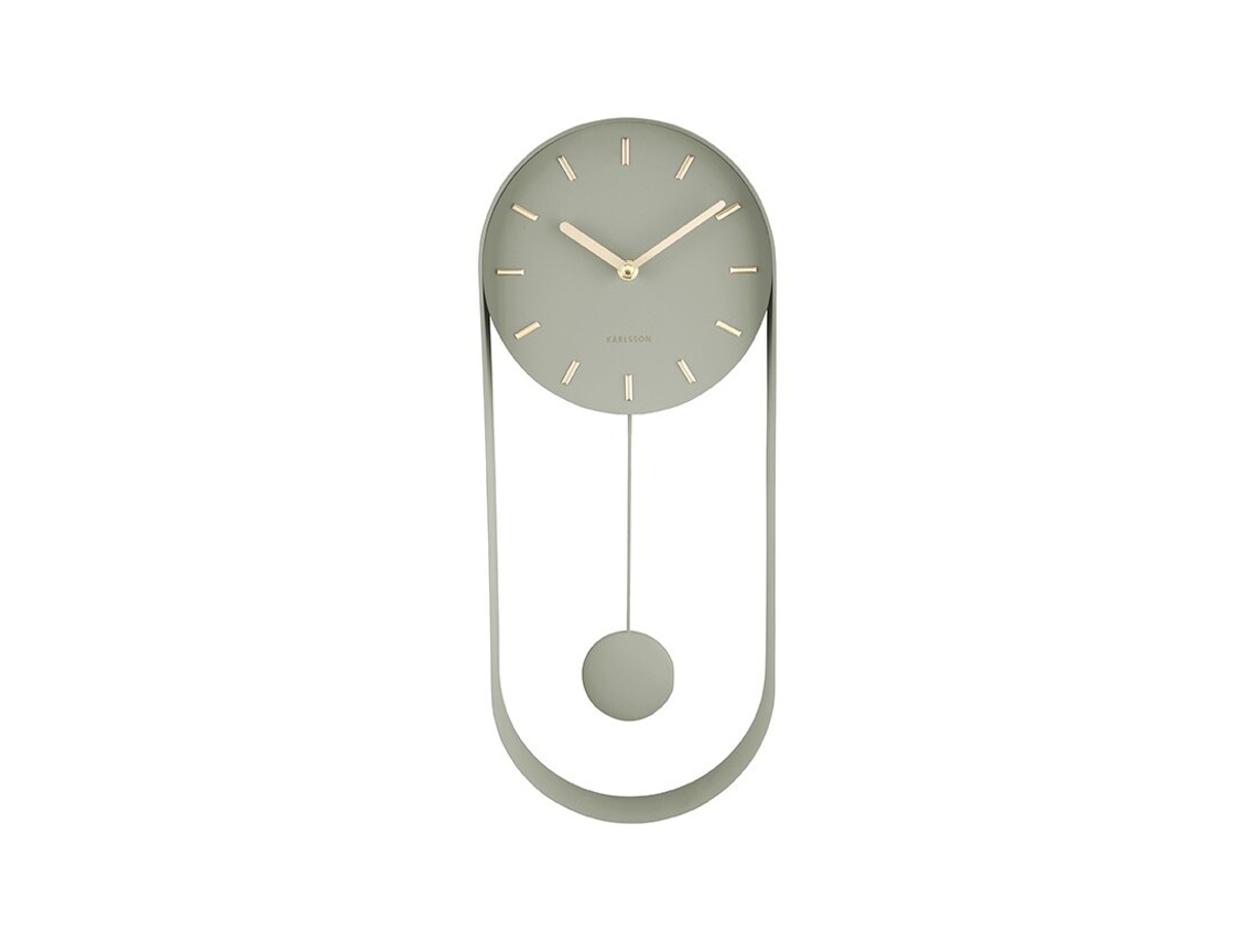 Relógio de parede em aço Karlsson Pendulum Charm