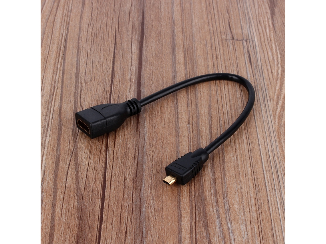 Aetheria adaptador Micro Hdmi Macho para Hdmi Fêmea Cabo Extensor 1080p 15cm Plug And Play