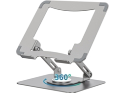 Suporte para Laptop, Base Giratória de 360°, Altura Ajustável em Vários Ângulos, Laptop de 10 a 15,6 Polegadas, Cinza ZEUXO