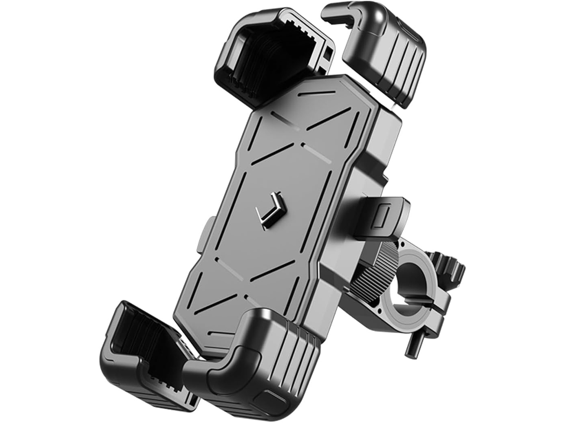 Suporte Para Celular De Motocicleta, Suporte De Liberação Rápida Em Abs Para Celulares De 4,7" A 7,2", Anti-vibração (preto)