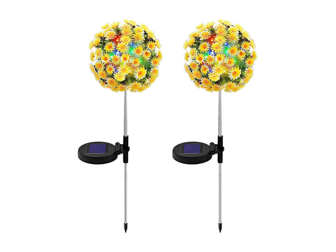 Lâmpada De Bola De Flores De Crisântemo Movida A Energia Solar Olysi Shop