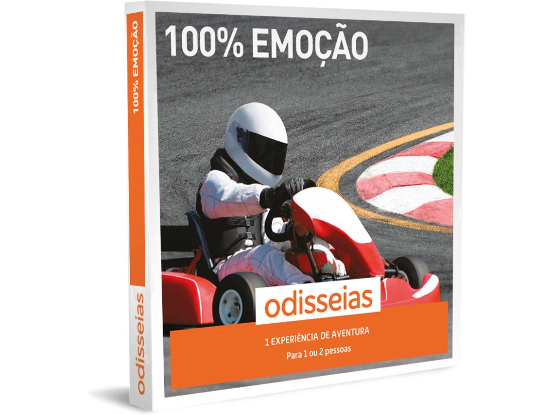 ODISSEIAS Pack Presente - 100% Emoção - Experiência de aventura para 1 ou 2 pessoas