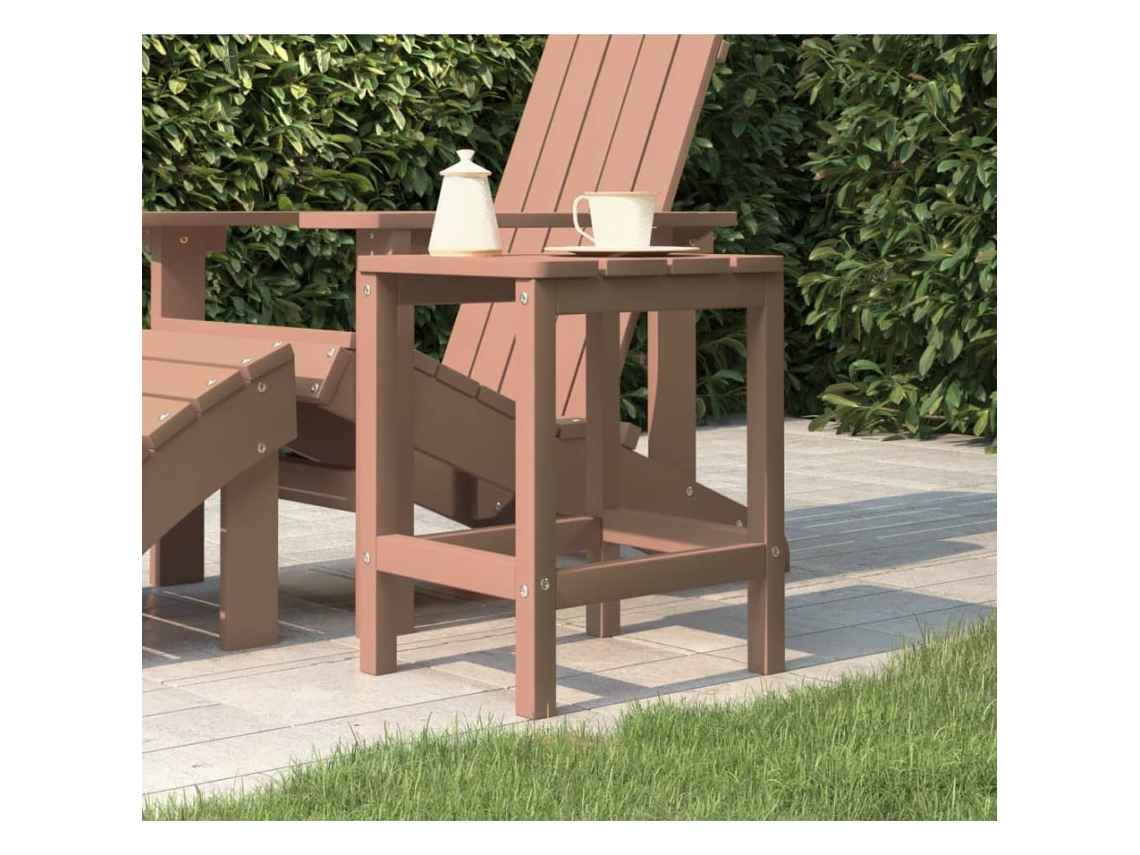 Vidaxl Mesa De Jardim Adirondack 38x38x46 Cm Pead Castanho