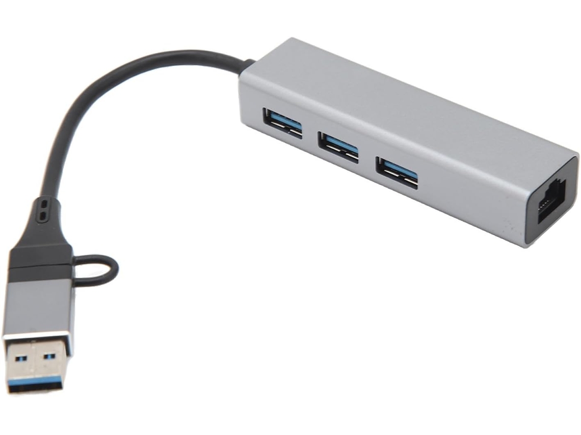 Hub Usb Multiportas – Conversor Tipo C 3.0 Com 2 Entradas, De Sinal