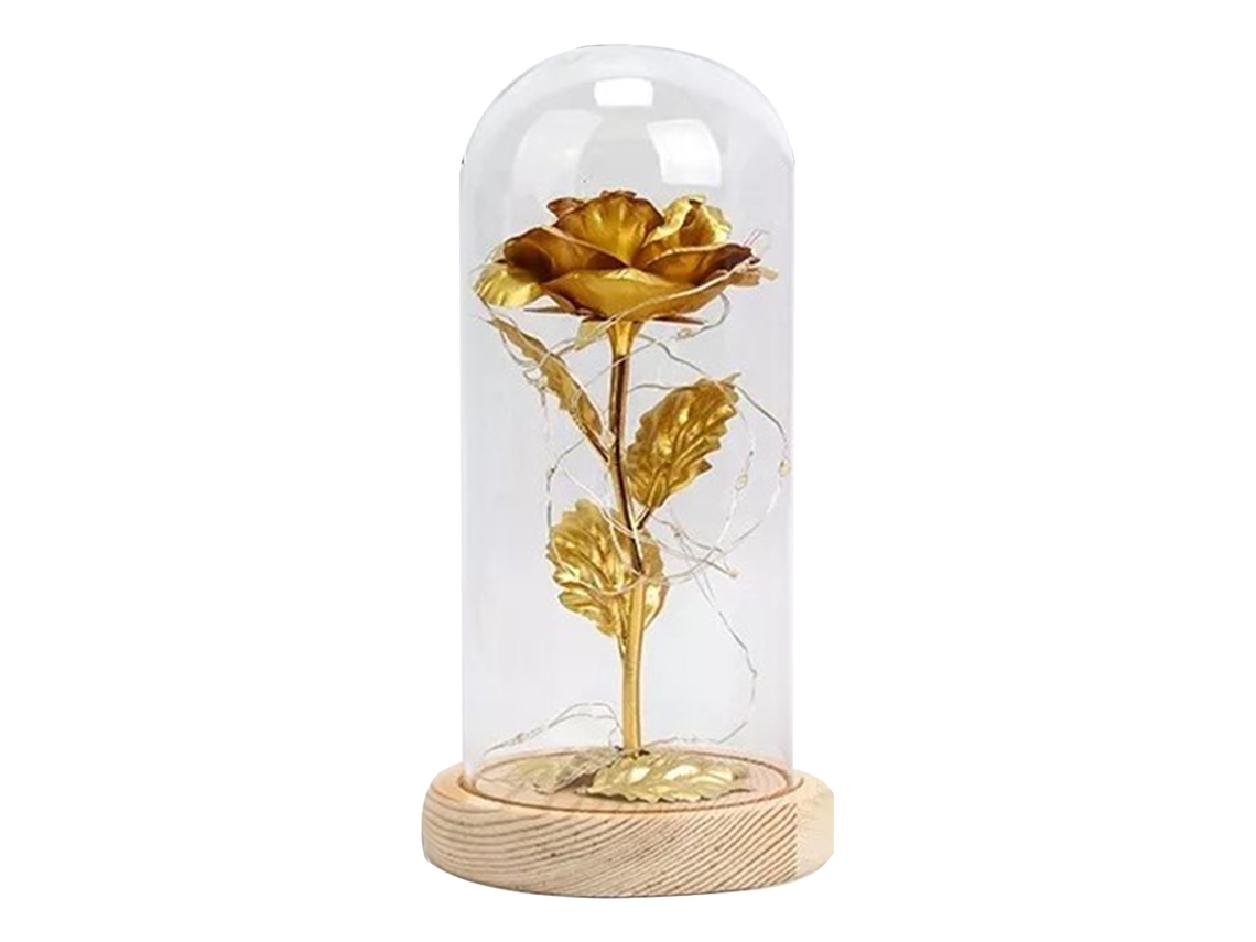 Rosa Artificial Com Luz Led Colorida Decoração Romântica Para Dia De São Valentim Aniversário Ouro