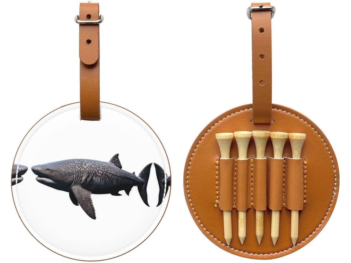 Bolsa para Guardar Tees de Golfe Giant Shark, Preta Fácil de Transportar e Mais Eficiente para Jogar Golfe.