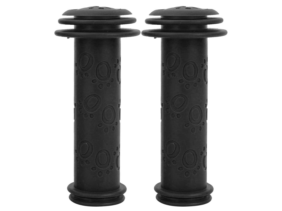 Almofadas antideslizantes para guidão de bicicleta infantil, grips para guidão de scooter, preto