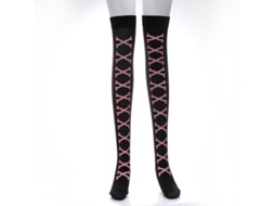 Lurelia Meias Halloween Fantasia Meia Calça Rosa Festa Tamanho Único