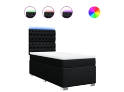 Box Spring Bed, Box Spring Beds Vidaxl Preto Tecido (90 X 190 Cm)