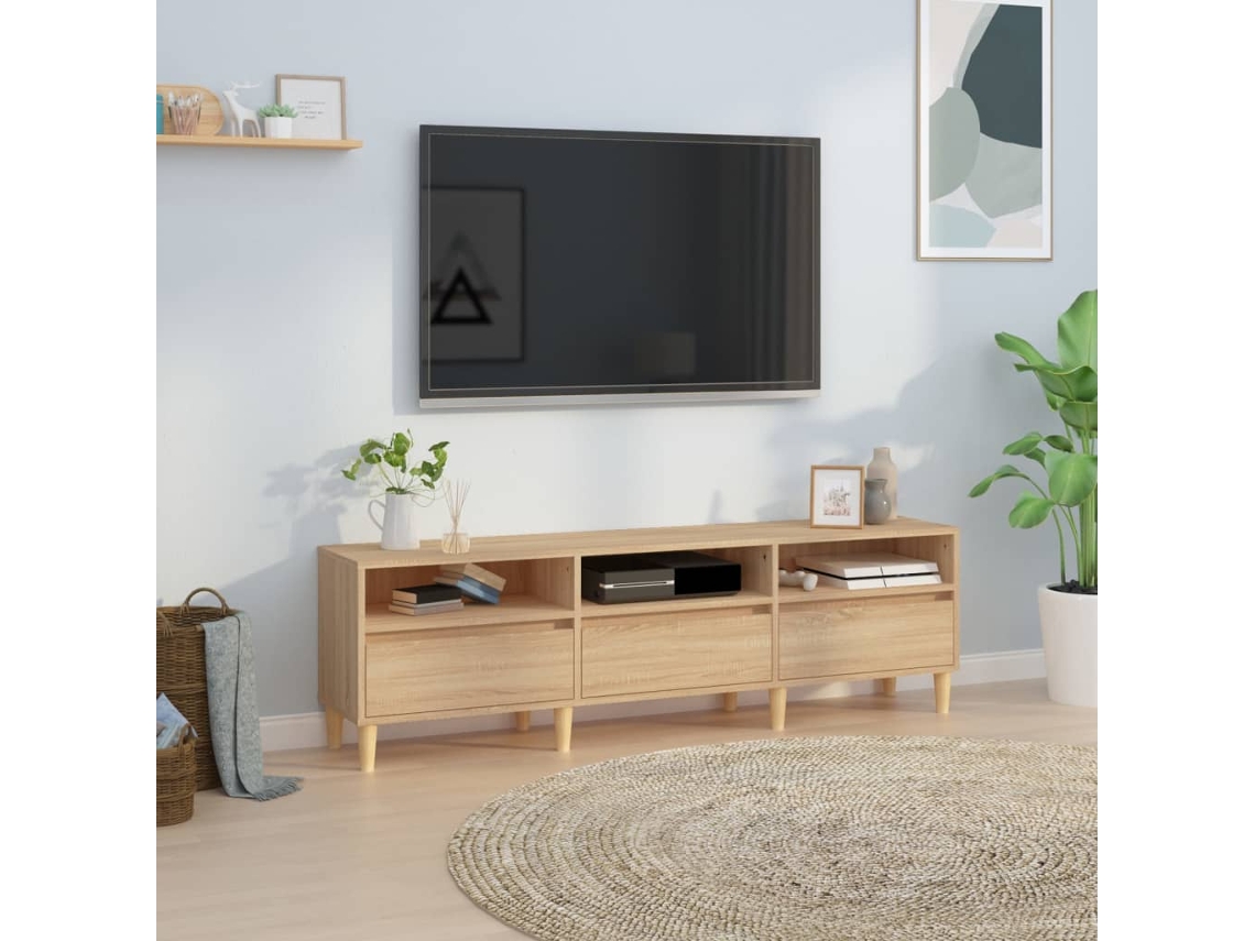 Tv Cabinet, Tv Cabinets Vidaxl Marrom Madeira Processada (n/a)