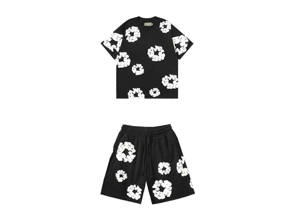 _conjunto de Shorts Masculino Verão 2025, Algodão, Casual Fitness, Viagem, 2 Peças