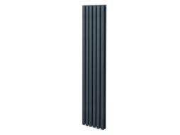 Radiador Oval De Colunas Em Cinzento Antracite 1800x360 Em Aço Carbono 1,5 Mm Com Elevada Emissão De Calor E