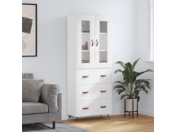 Vidaxl Armário Alto 69,5x34x180 Cm Derivados De Madeira Branco