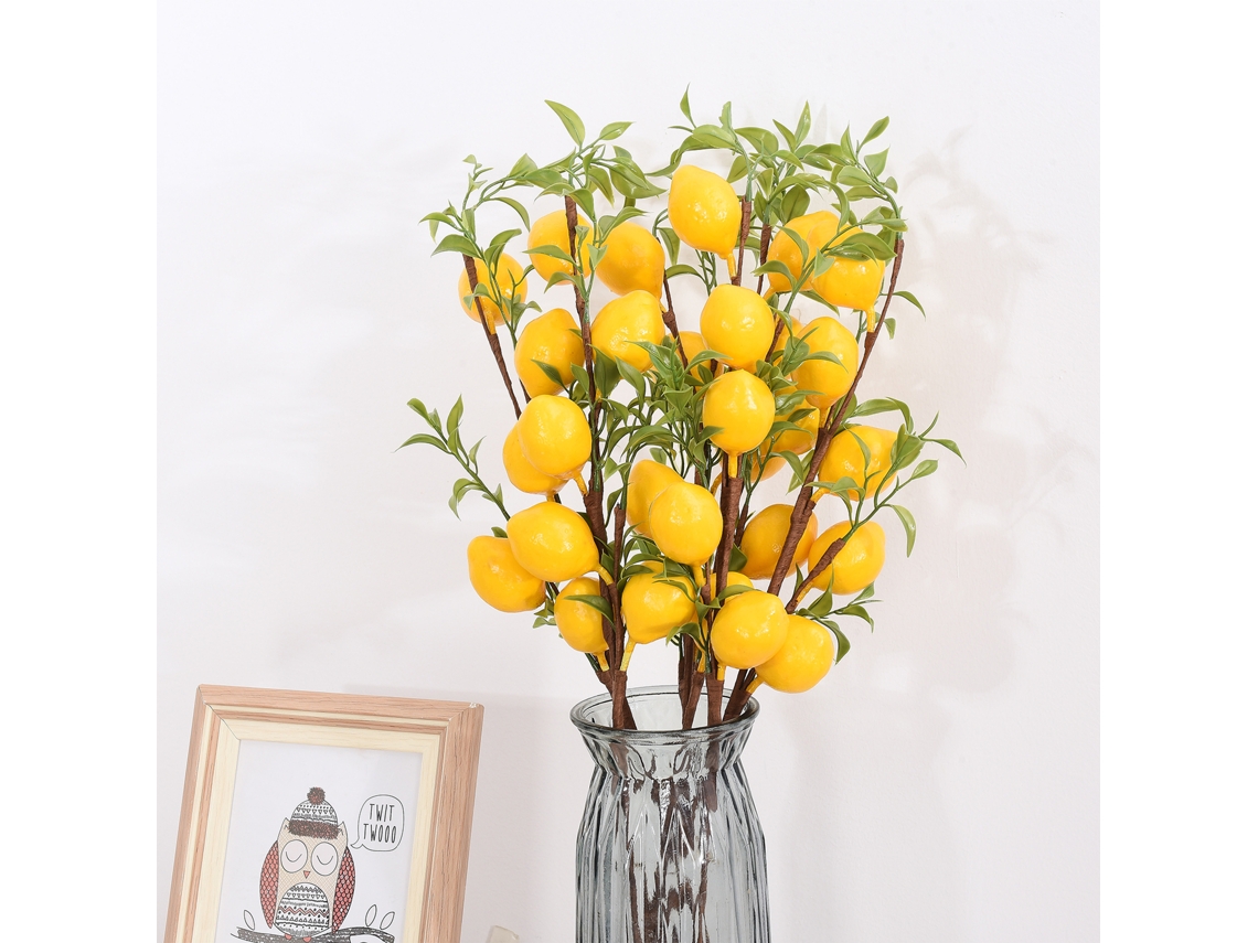 Ramos de Limão Artificial de 60cm para Decoração de Interior em Casa, Unidade LAXISCREED