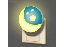 Lurelia Luz Noturna Led Com Sensor Crepuscular, Lâmpada De Tomada Tema Lua E Estrelas. Noite
