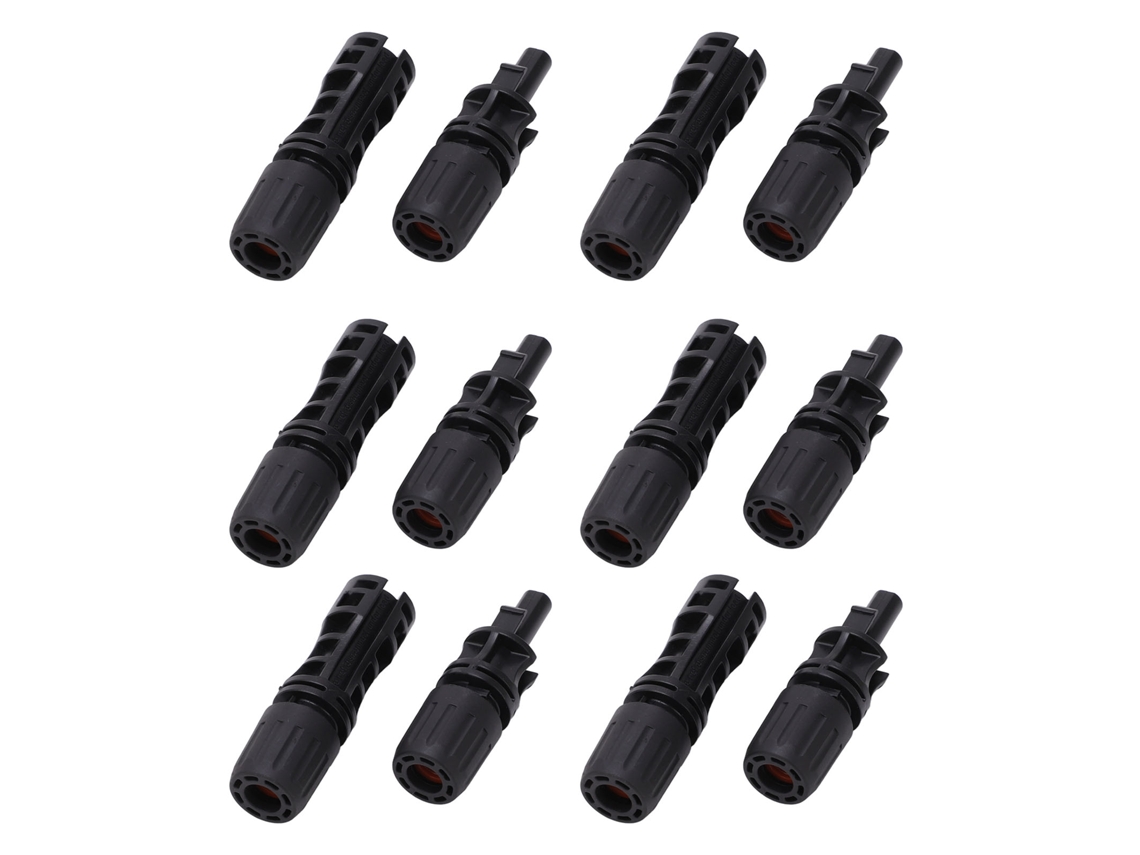 Kit De Conectores Fotovoltaicos Solar 12pcs, Ip67, 1500v 45a, Pinos De Cobre Enlatado, Macho E Fêmea