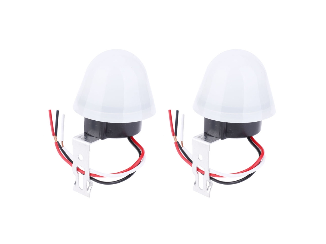 2pcs Interruptor Fotocelula Luz de Rua Automático On Off Sensor 12v