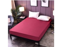 Fronha Elasticada Jersey Nova Line, Tamanho Full 35cm, Vinho Tinto (S/MARCA)