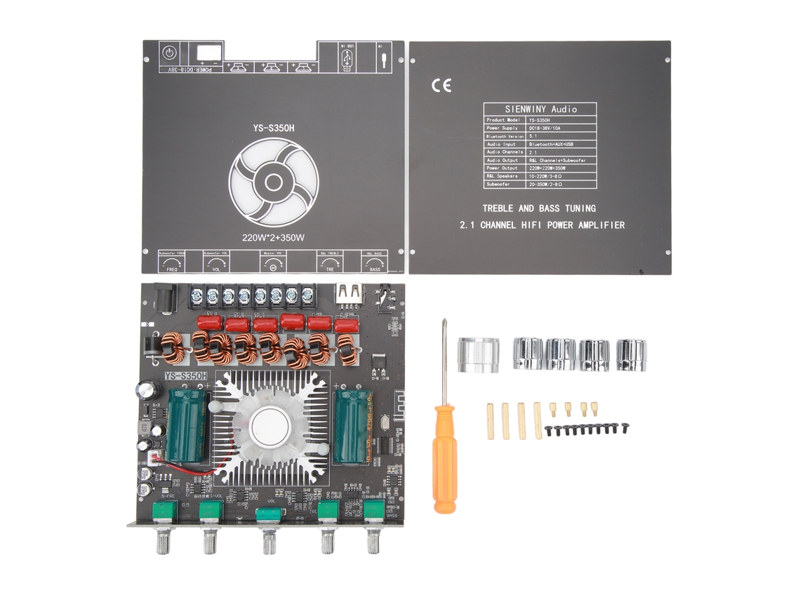 Placa de Amplificador de Potência Bluetooth 2.1 Canais S/MARCA