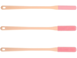 Conjunto De 3 Escovas Borracha Para Os Pés Com Cabos Ergonômicos Plástico, Fáceis De Limpar, Para Limpeza Doméstica E Em