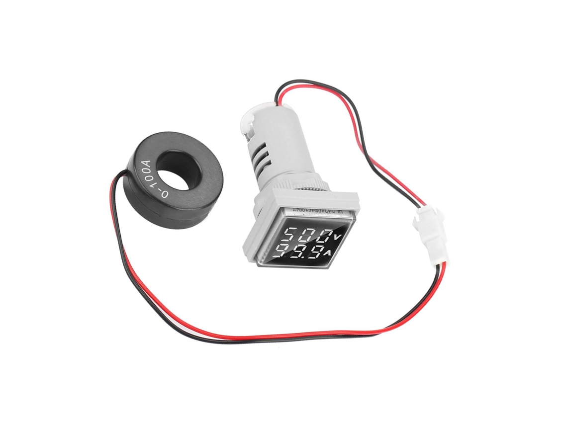 Medição Led Tensão Corrente 0 100a 22mm
