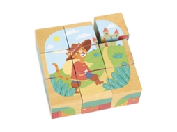 Jogo Educativo VILAC Madeira - Bege - 4,5 x 4,5 x 4,5 cm)