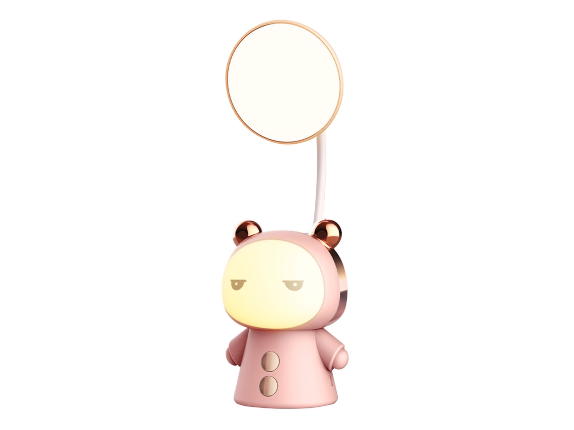 Rebe-lâmpada De Escritório Led Infantil Com Proteção Ocular Criativa Usb Recarregável Luz De Noite Rosa Para Crianças